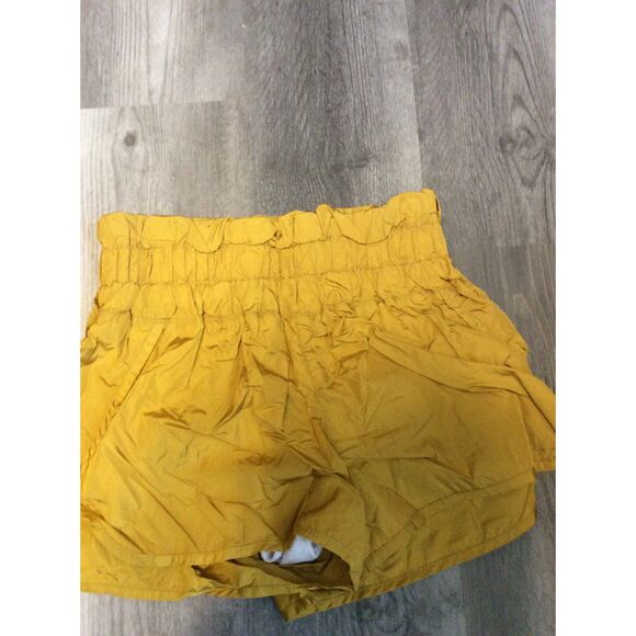 Free People Movement Golden Yellow Large L Smocked High Waist - Picture 1 of 5